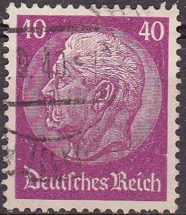 Alemania 1933 Scott 427 Sello º 85 Cumpleaños de Von Hindenburg 40 Michel524 Deutsches Reich Allemagne Duitsland Germania Germany Alemagne Deutschland